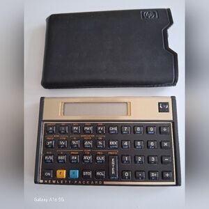 Hewlett-Packard 12 C Vintage Calculator with Case
